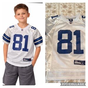 White and Blue Football Jersey